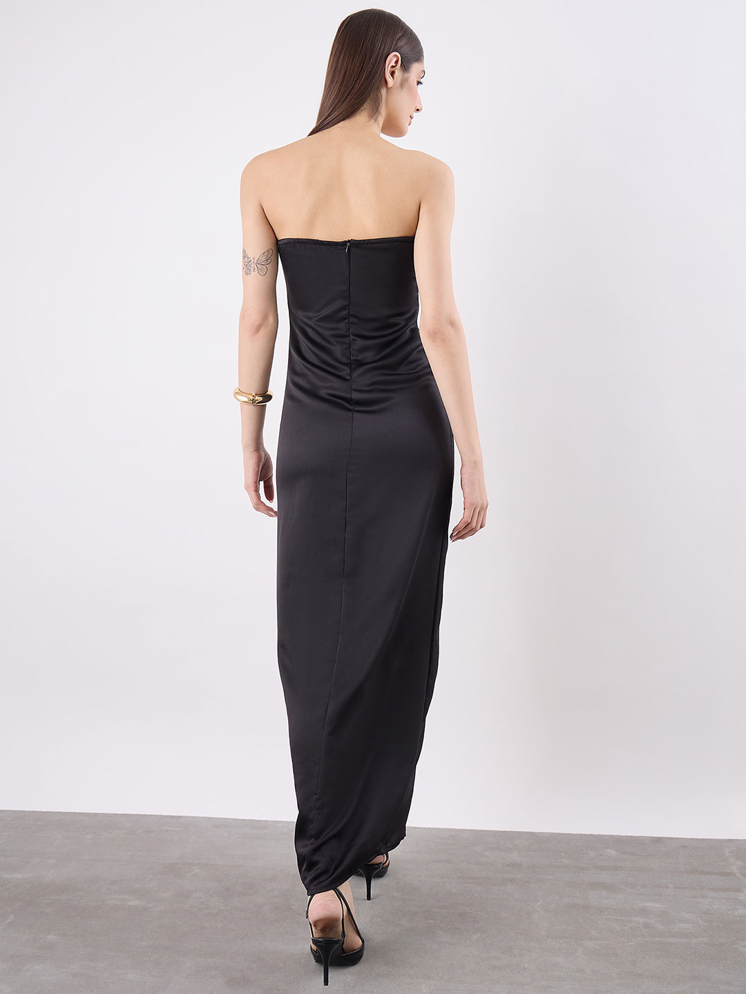 Strapless Satin Maxi