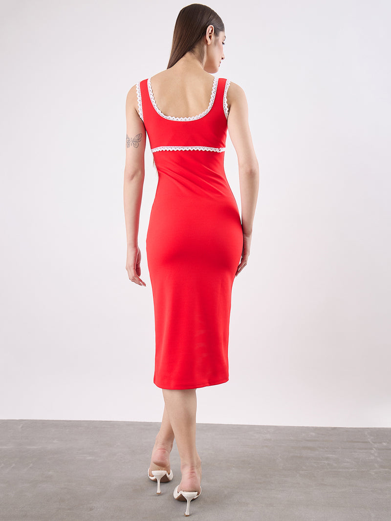 Lace Trimmed Midi