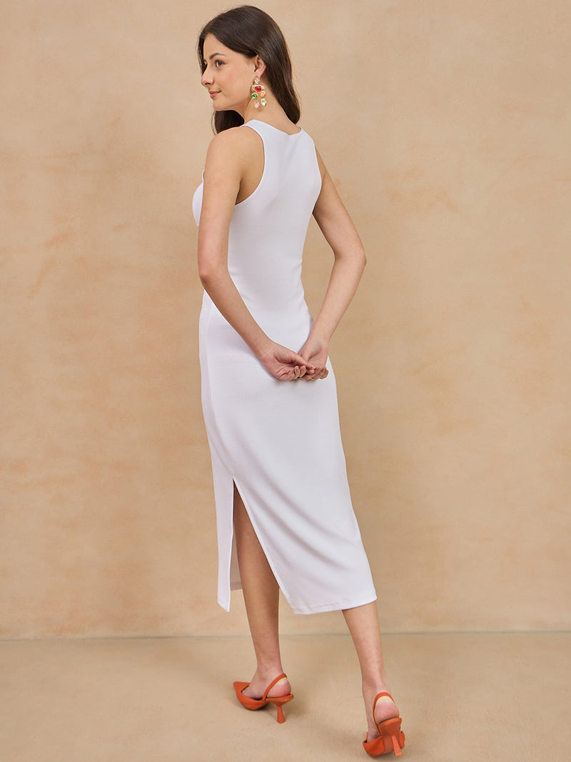 Side Slit Fitted Dress