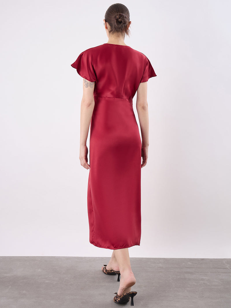 Satin Wrap Midi