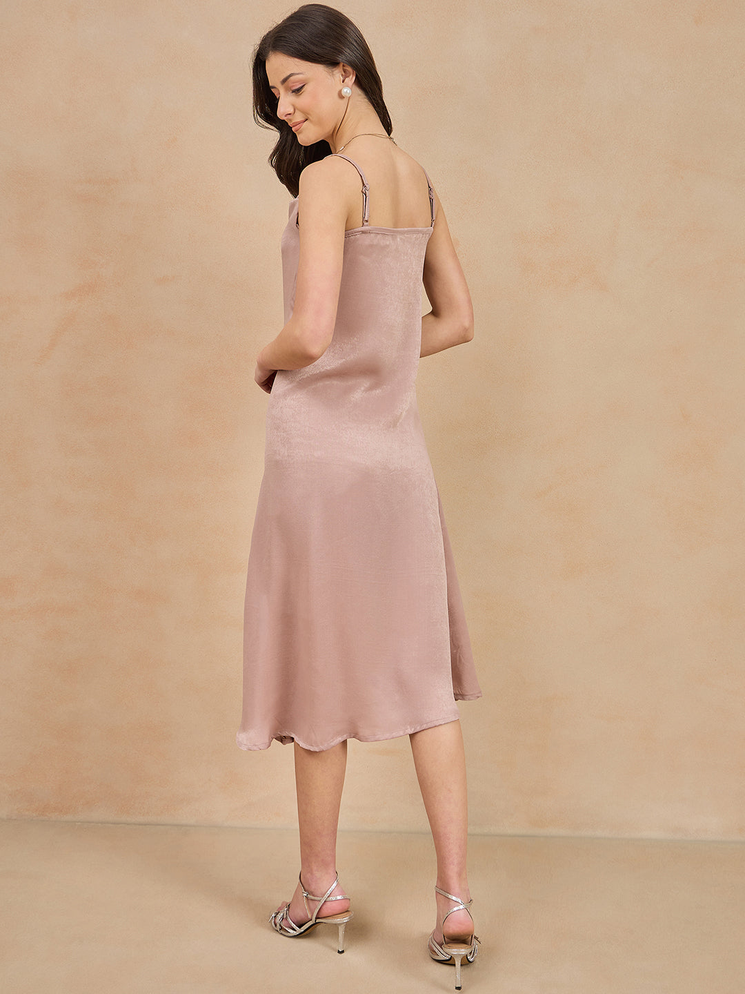Cowl Neck Midi Dress