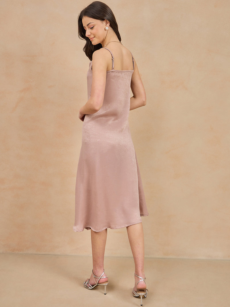 Cowl Neck Midi Dress