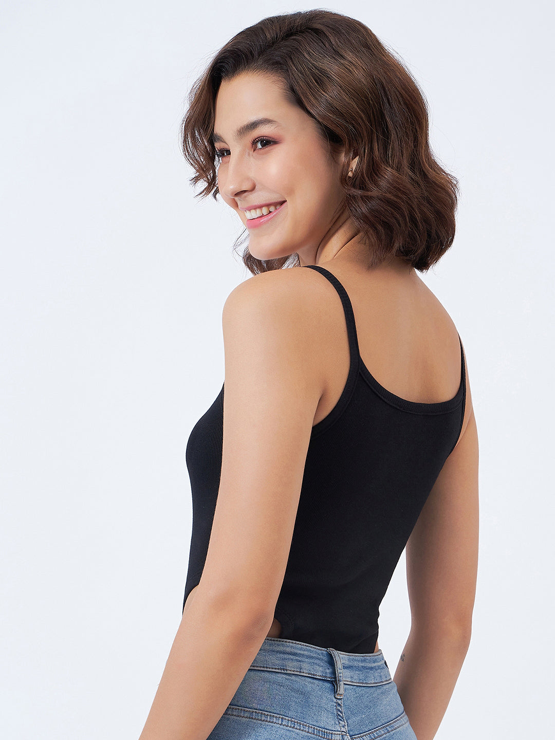 Ribbed High Cut Bodysuit
