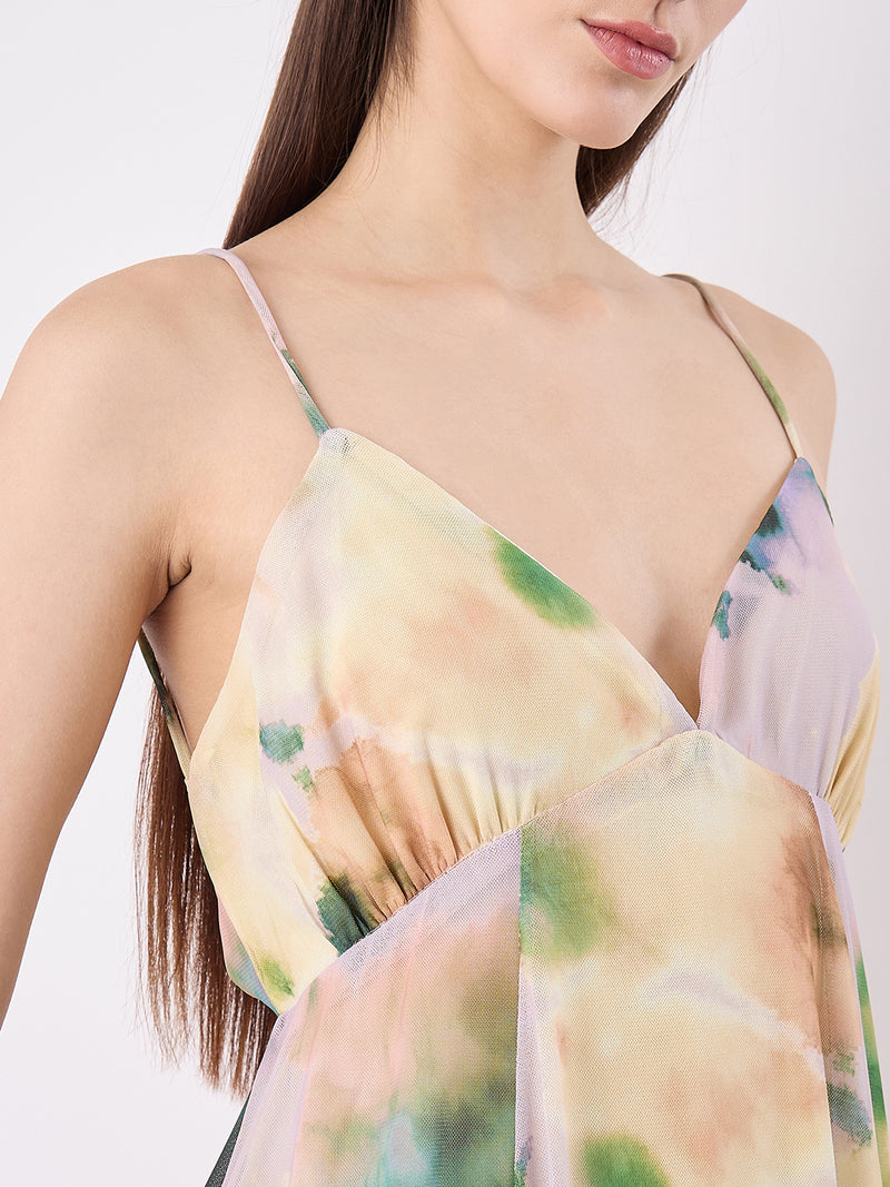 Printed Tulle Mini