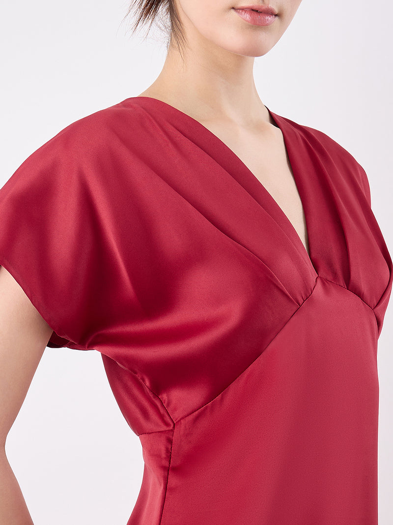 Satin Wrap Midi