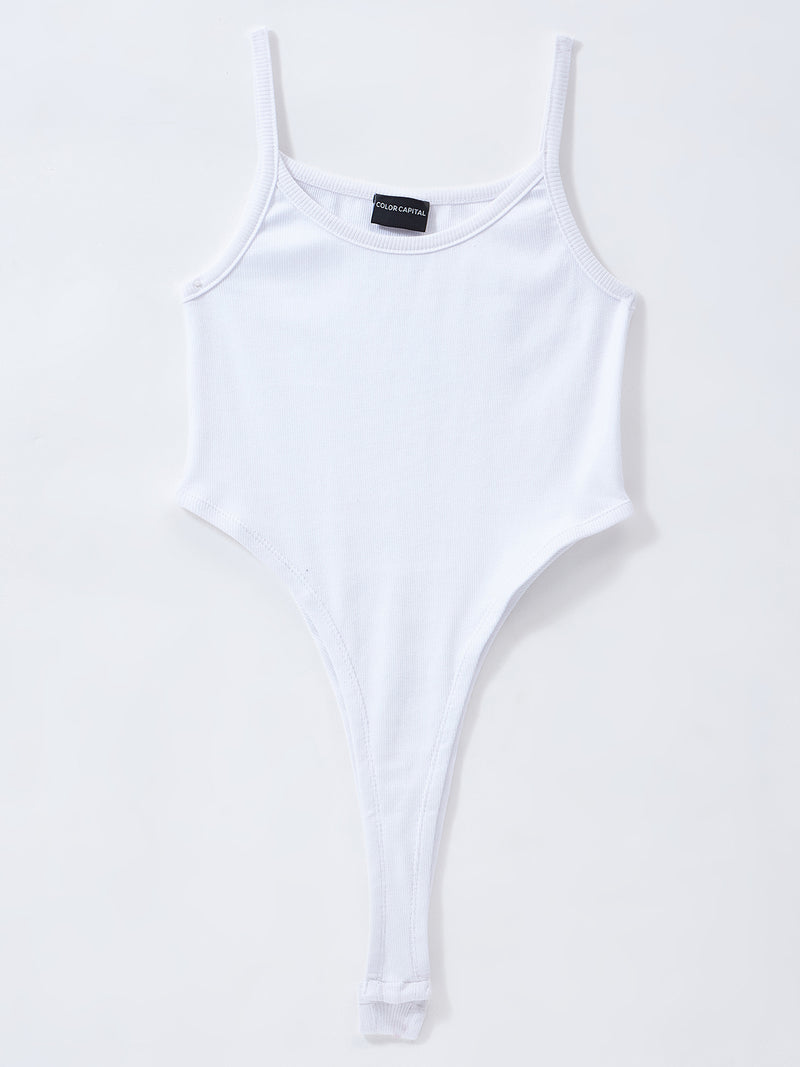 Ribbed High Cut Bodysuit