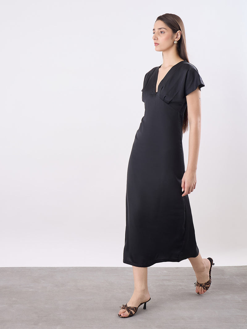 Satin Wrap Midi
