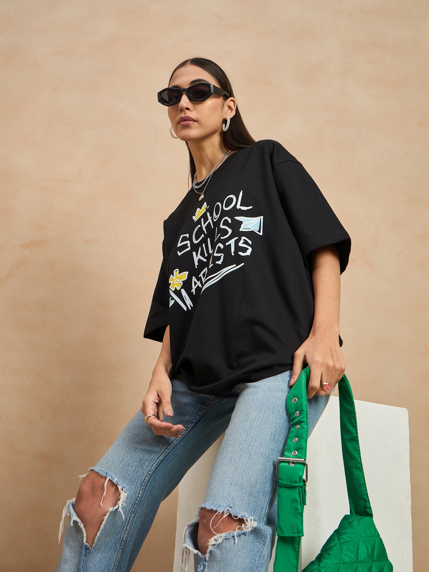 Graphic Drop Shoulder Tee