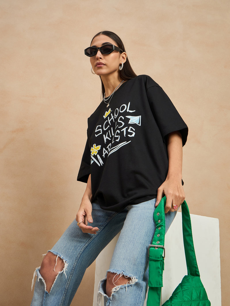 Graphic Drop Shoulder Tee
