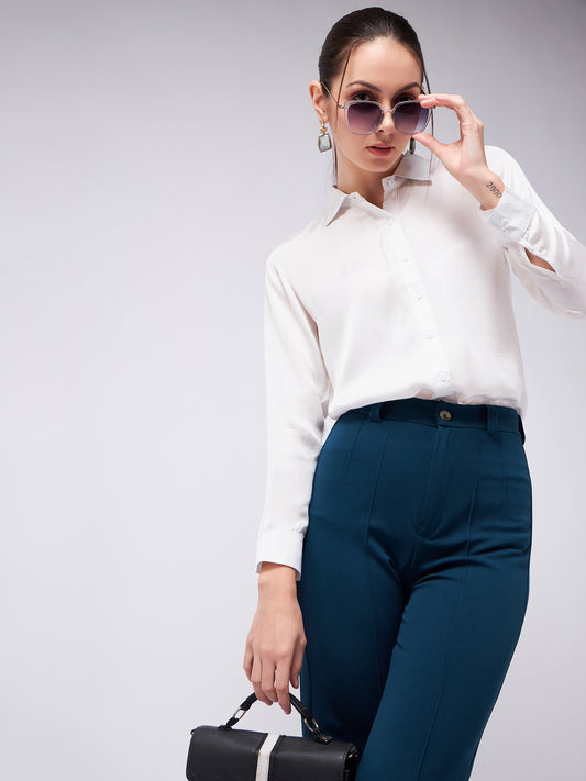 White Satin Shirt