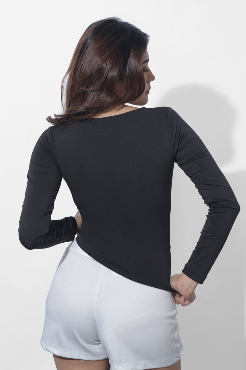 V-Neck Long Sleeve Top