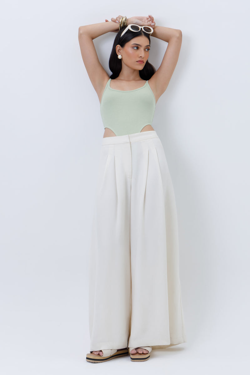 Ribbed High Cut Bodysuit