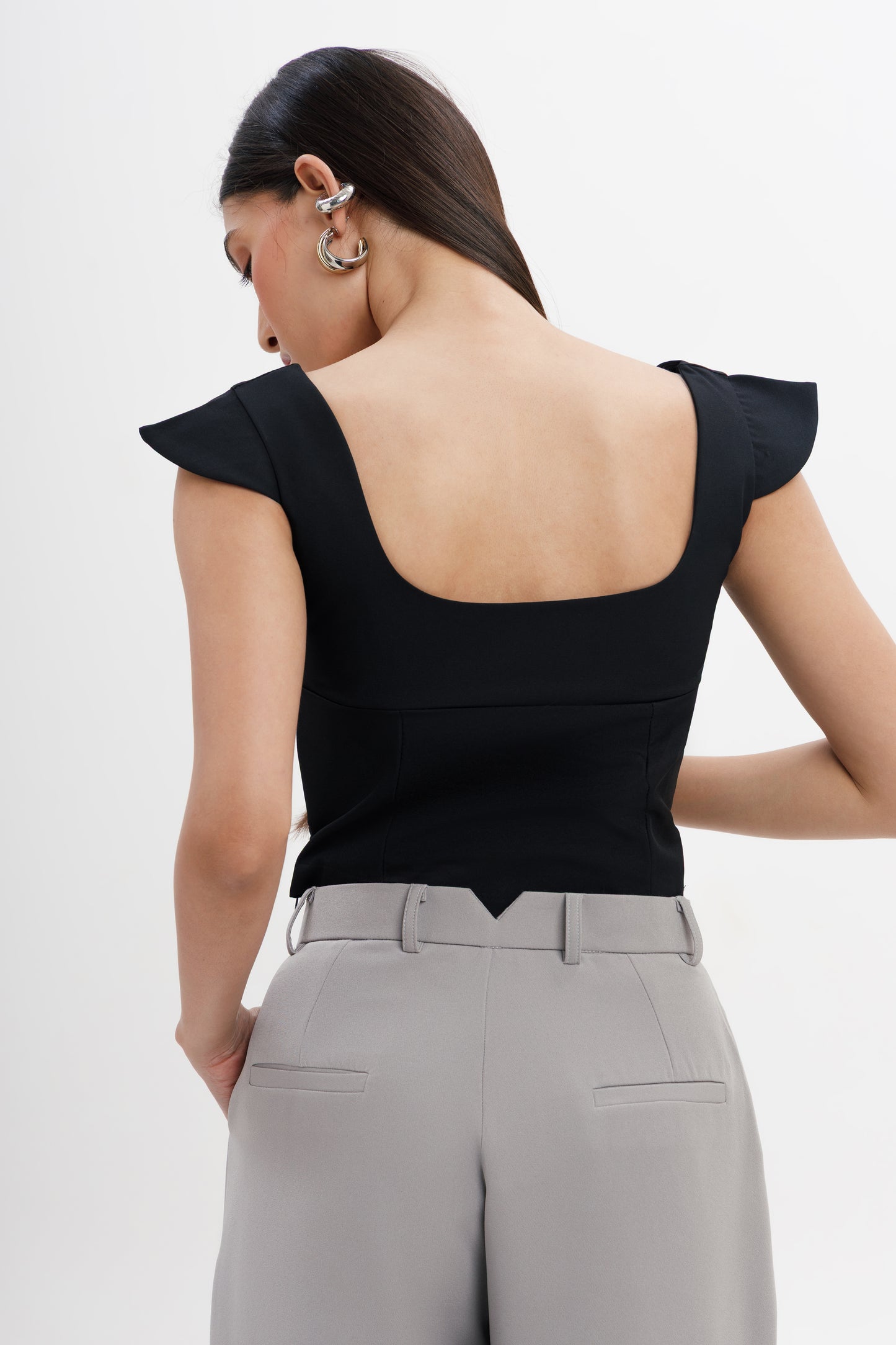 Cap-Sleeve Fitted Top