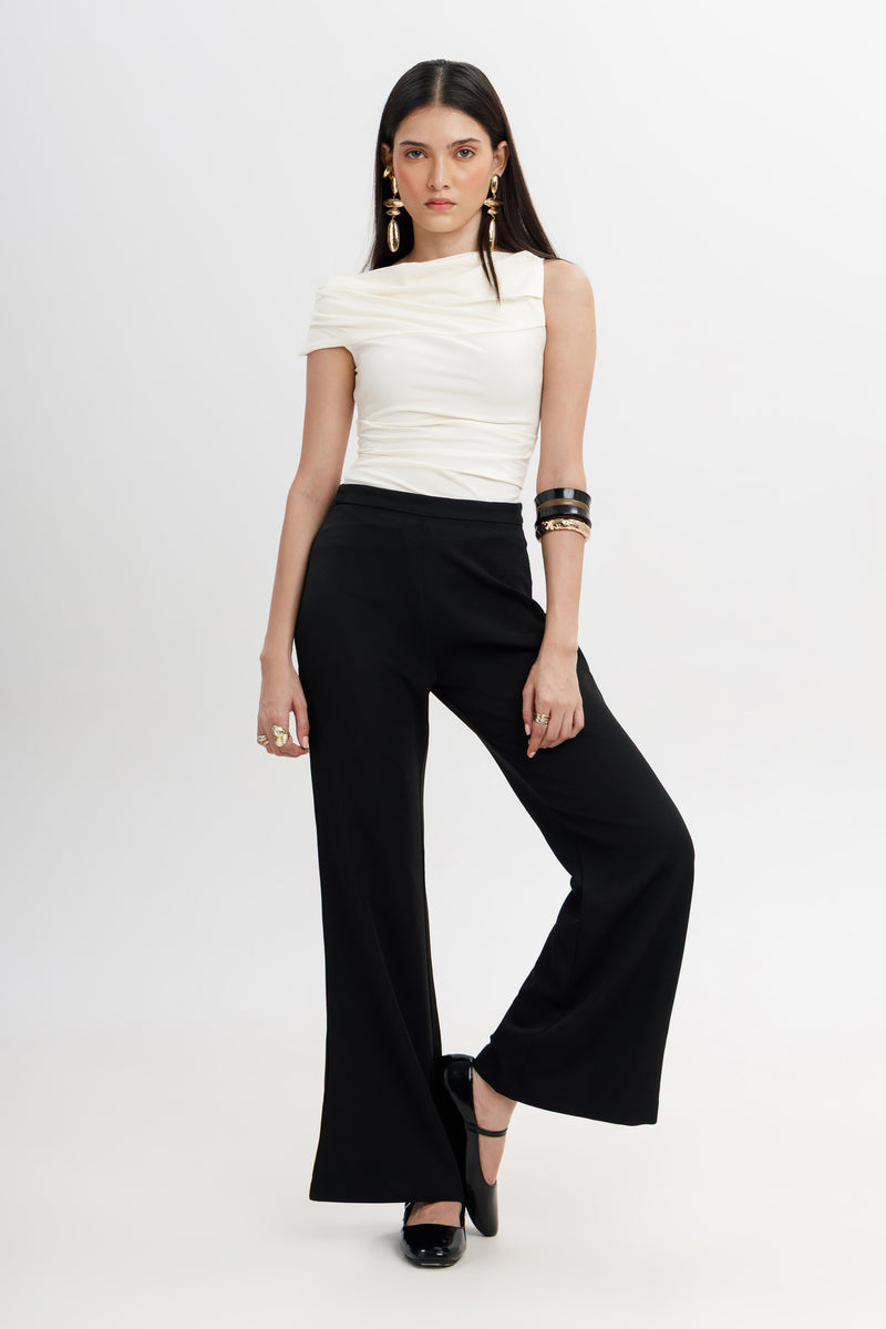 High Rise Bootcut Trousers