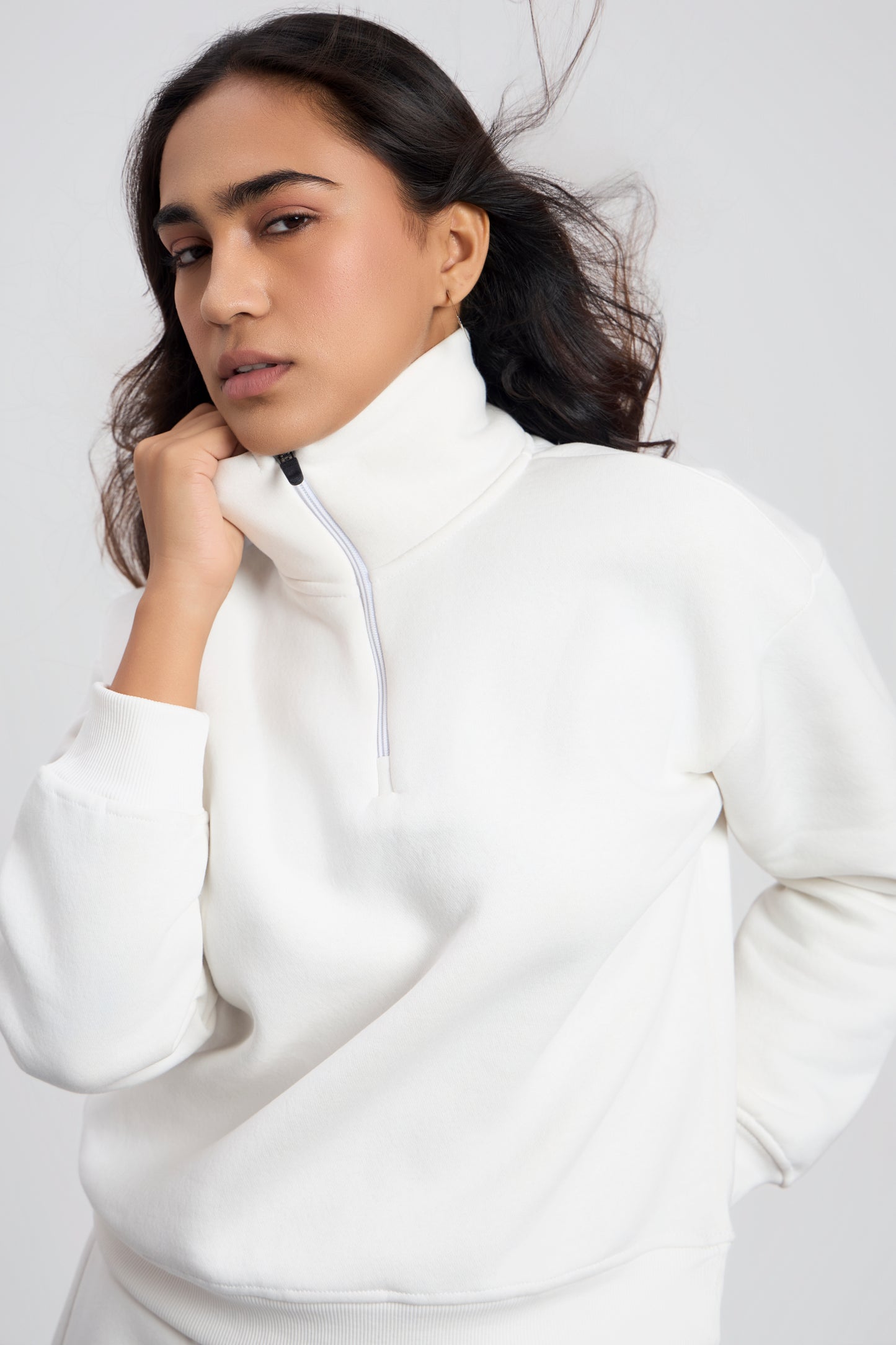 Oversized Zip-Top Sweatshirt