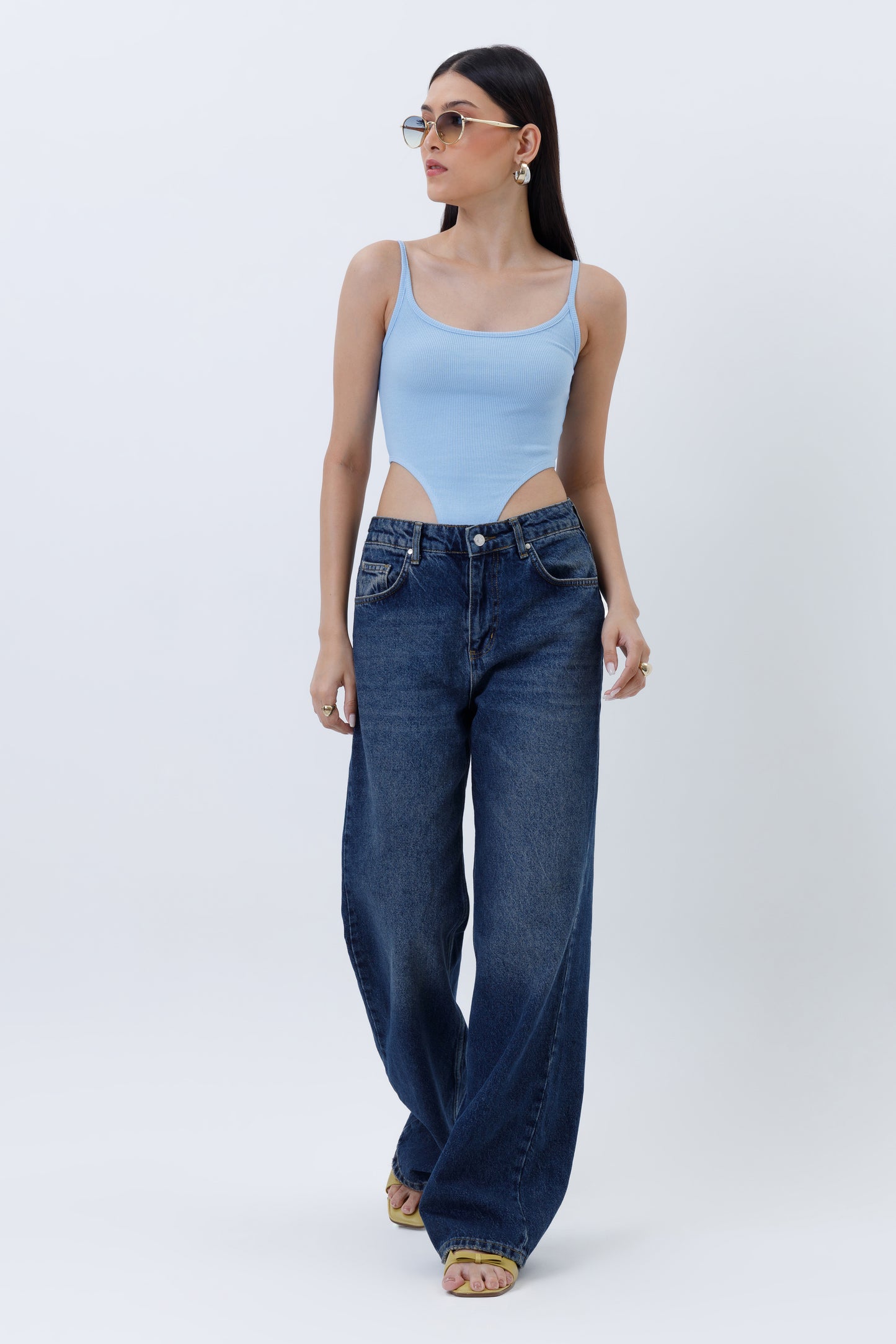 Ribbed High Cut Bodysuit