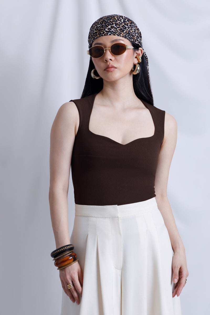 Stretch Sweetheart Neckline Bodysuit