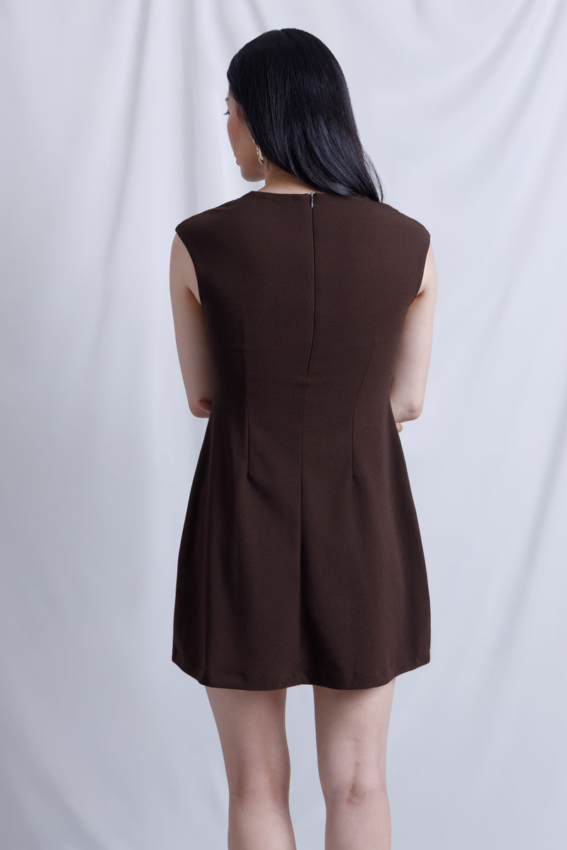 Crepe V-Neck Mini
