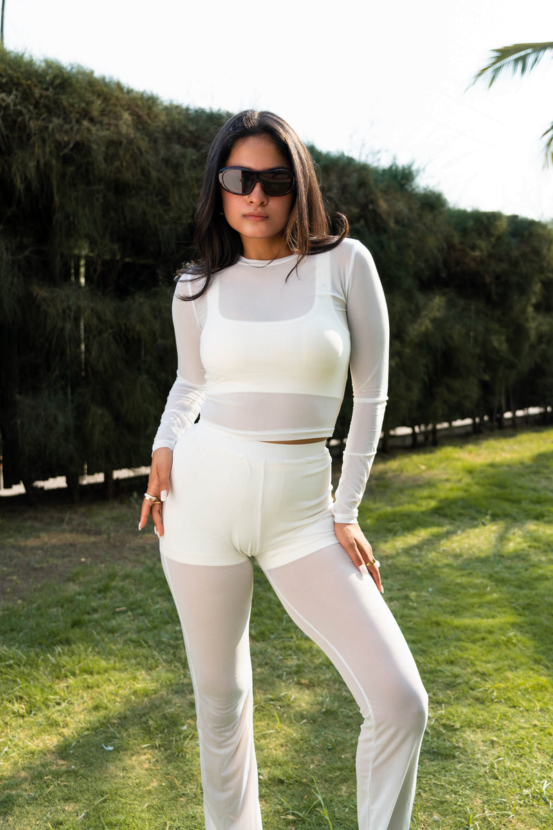 Mesh Top and Pants Co-ord Set
