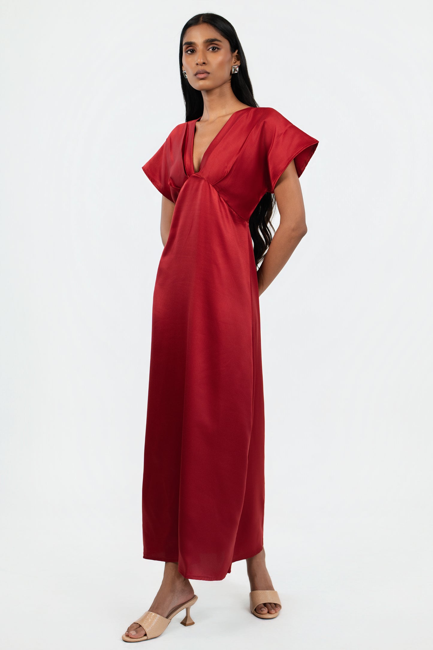 Satin Wrap Midi