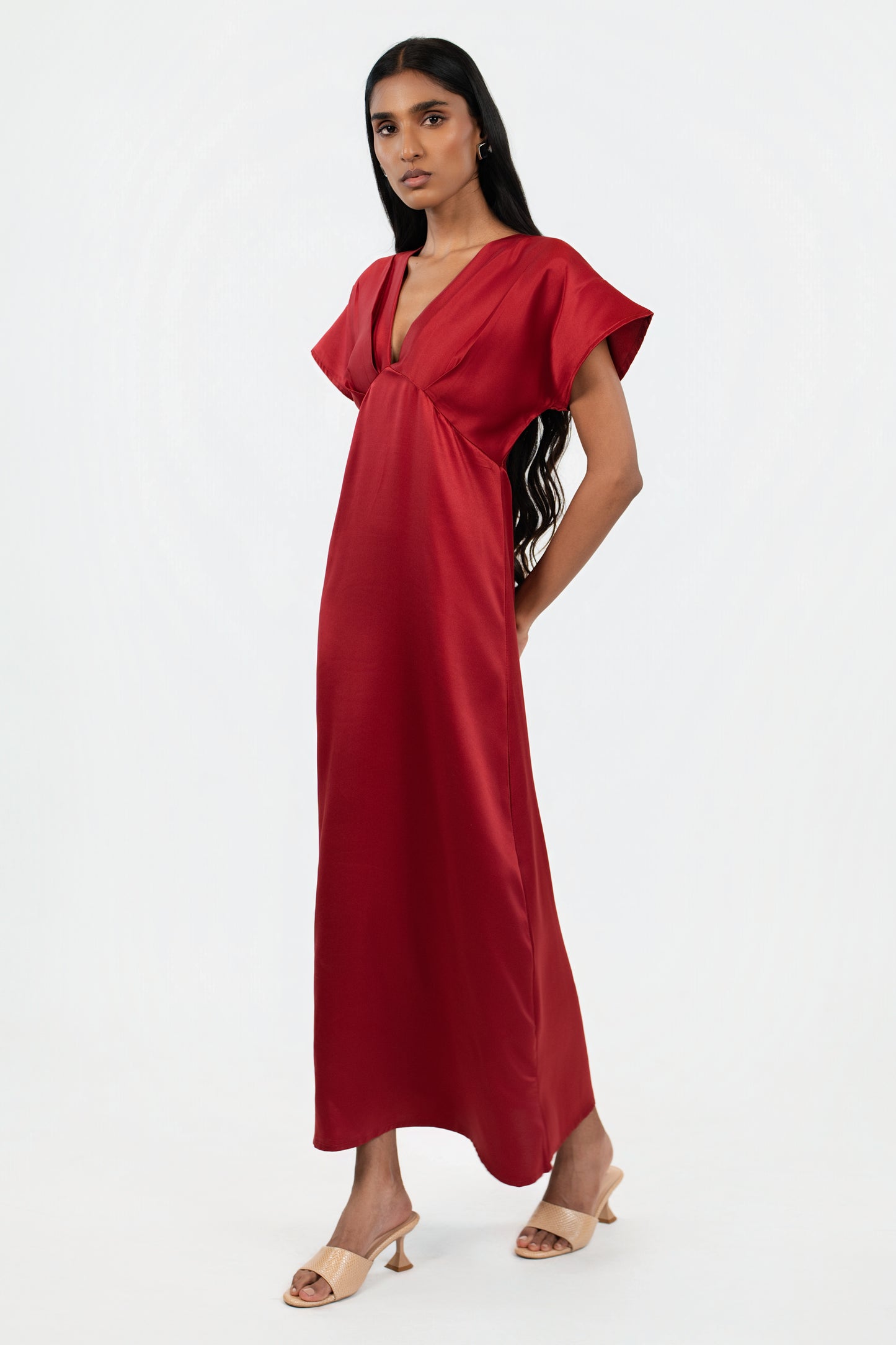 Satin Wrap Midi