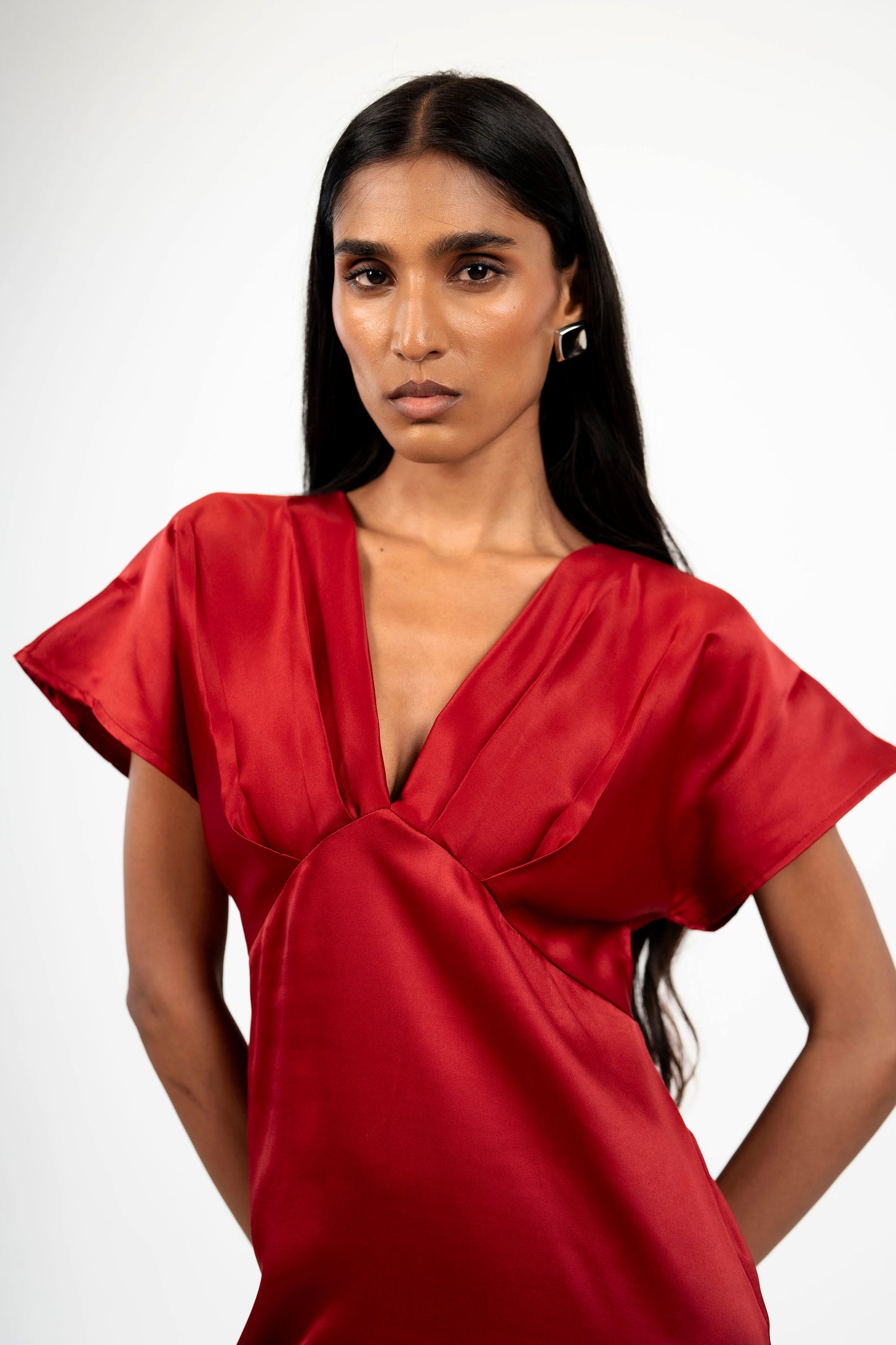Satin Wrap Midi