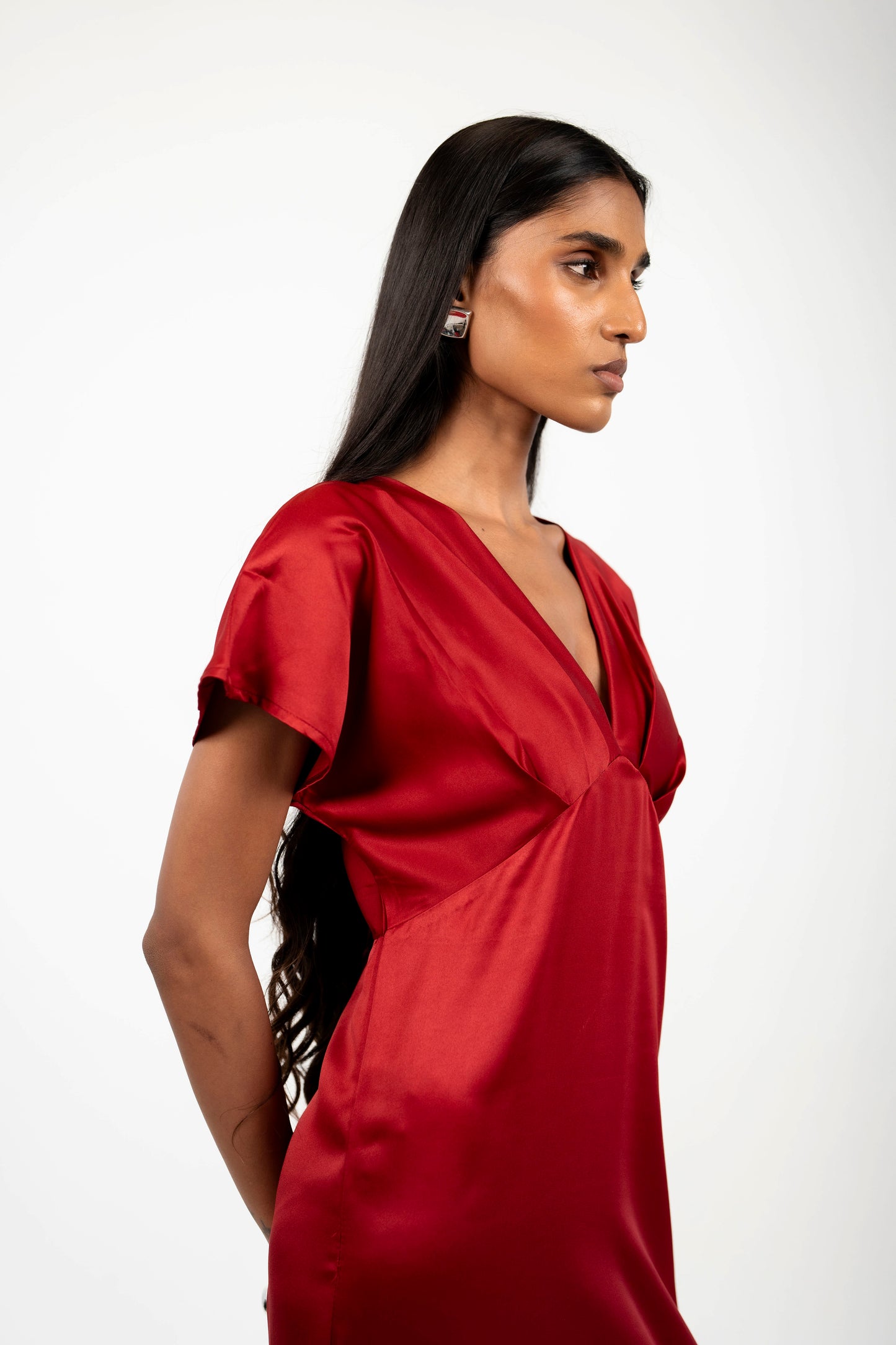 Satin Wrap Midi