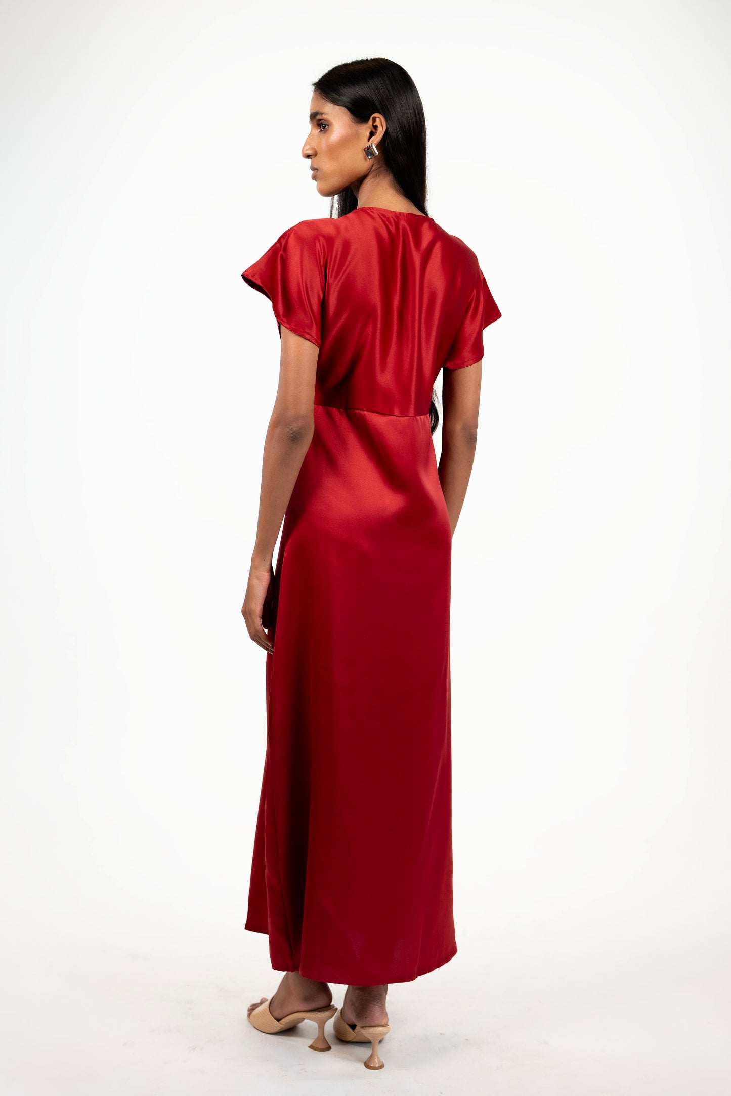 Satin Wrap Midi