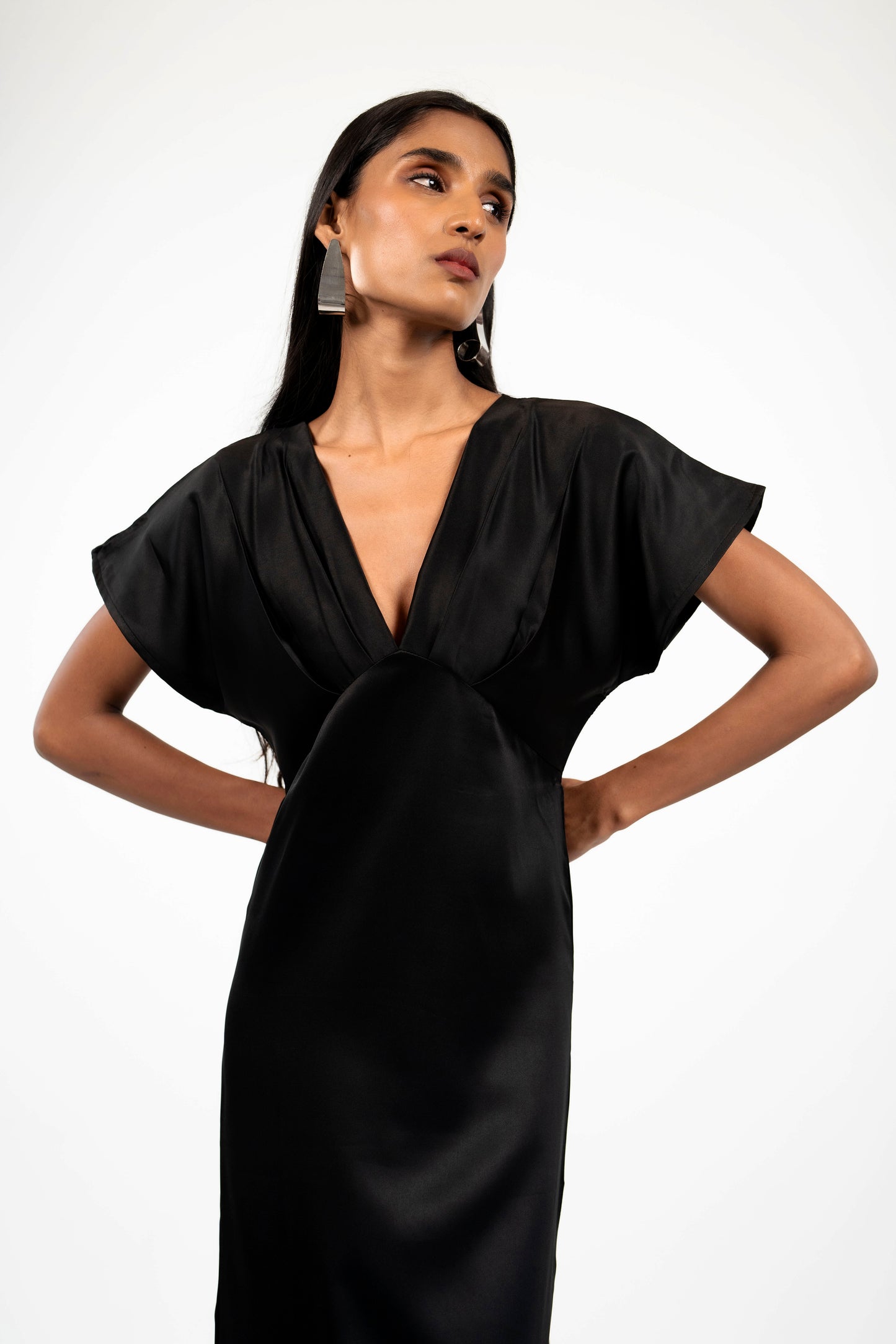 Satin Wrap Midi