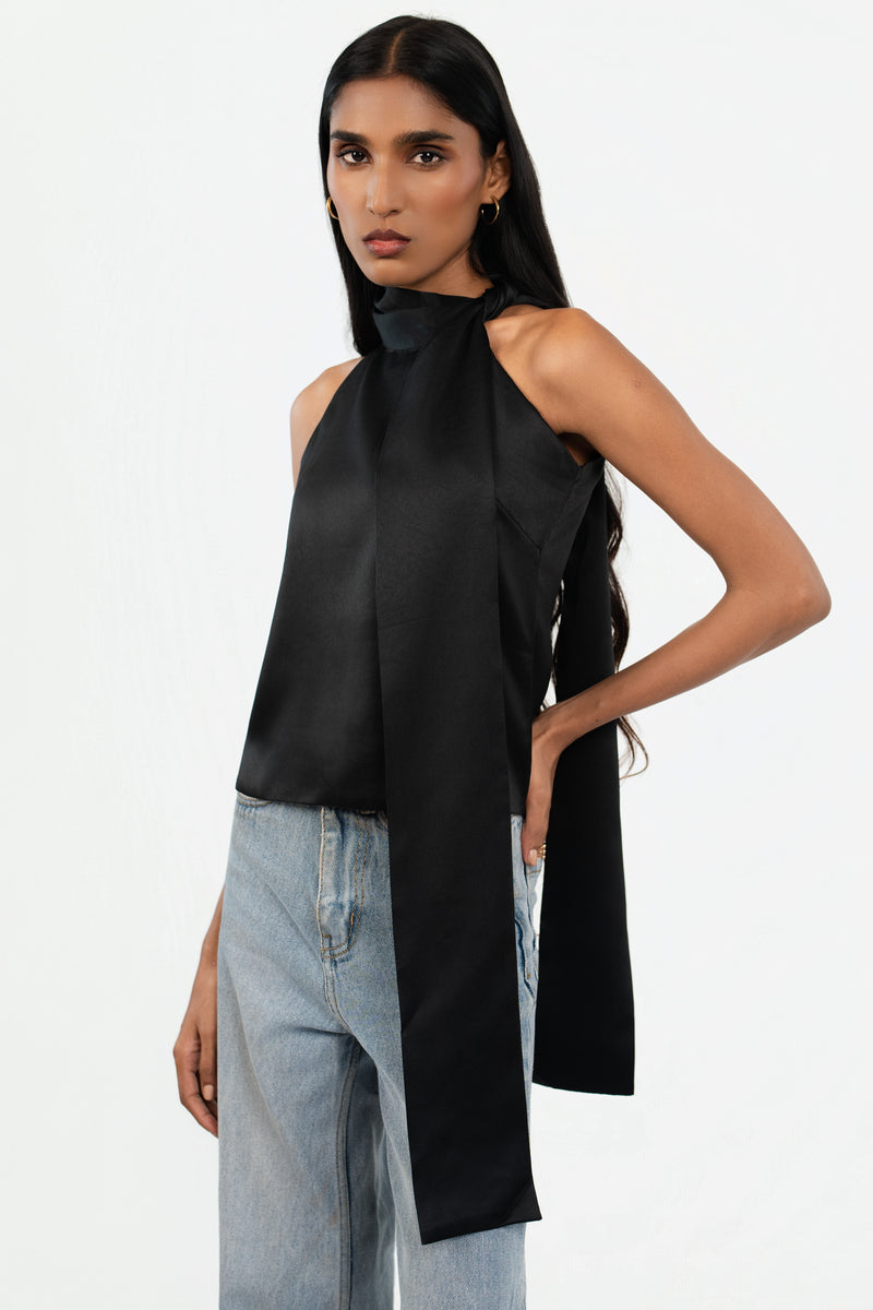 Draped Scarf Top