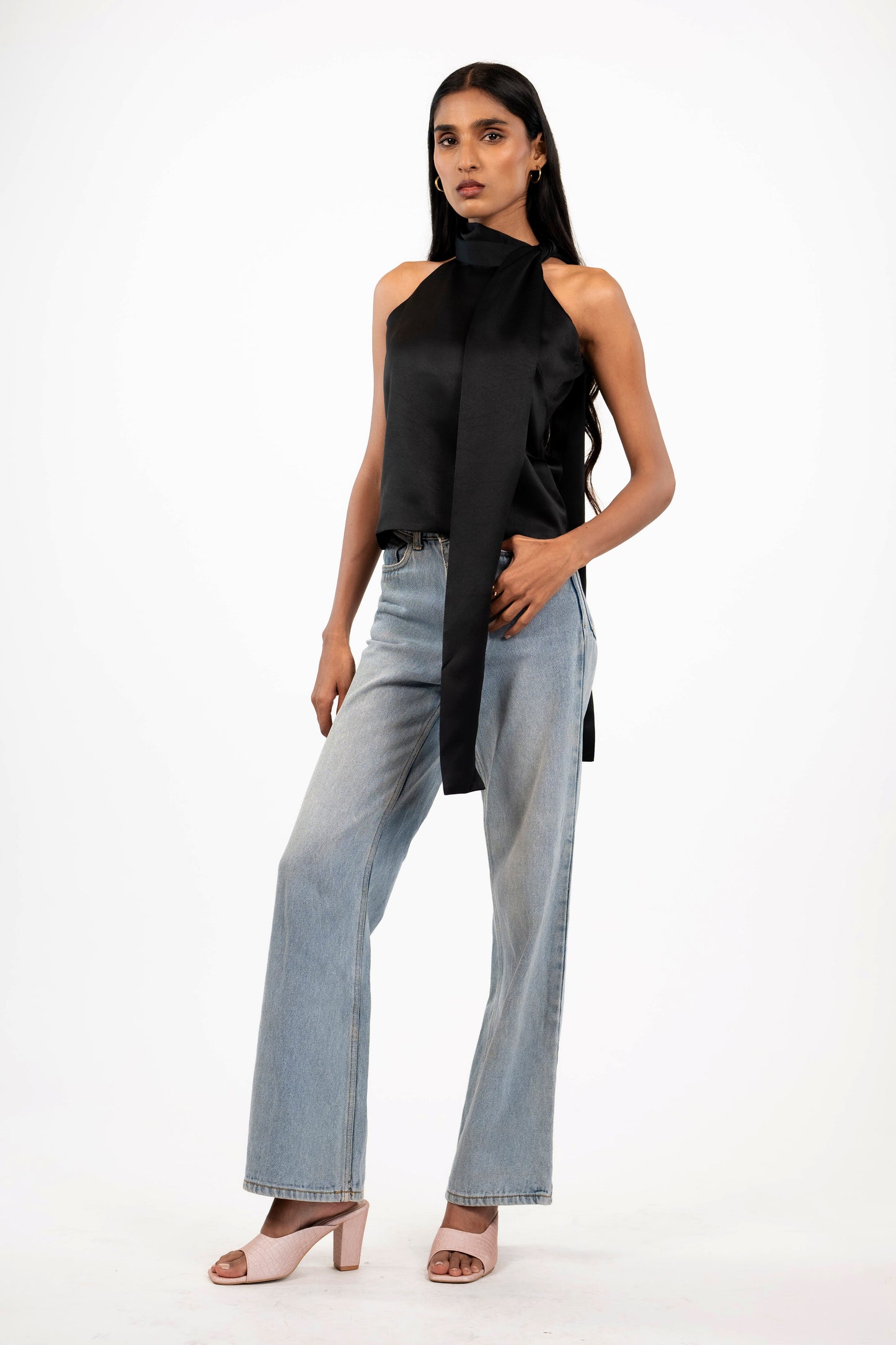 Draped Scarf Top