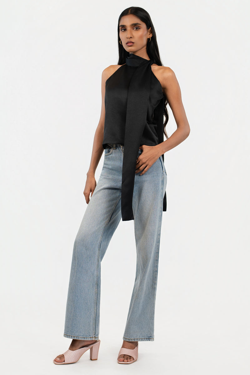 Draped Scarf Top