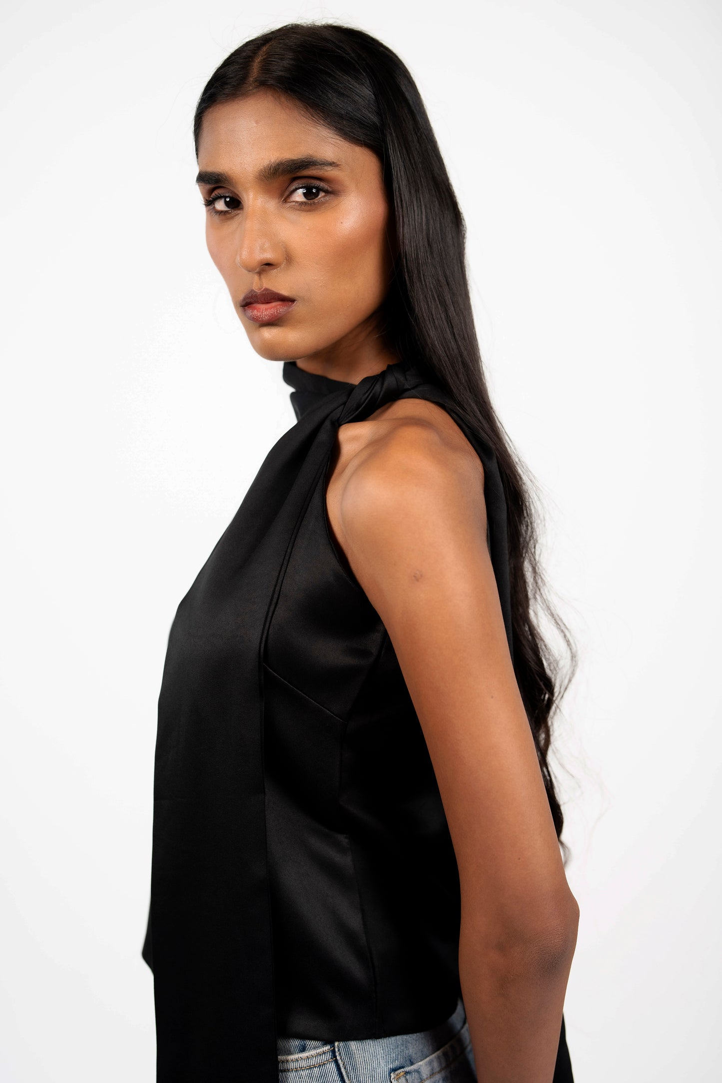 Draped Scarf Top
