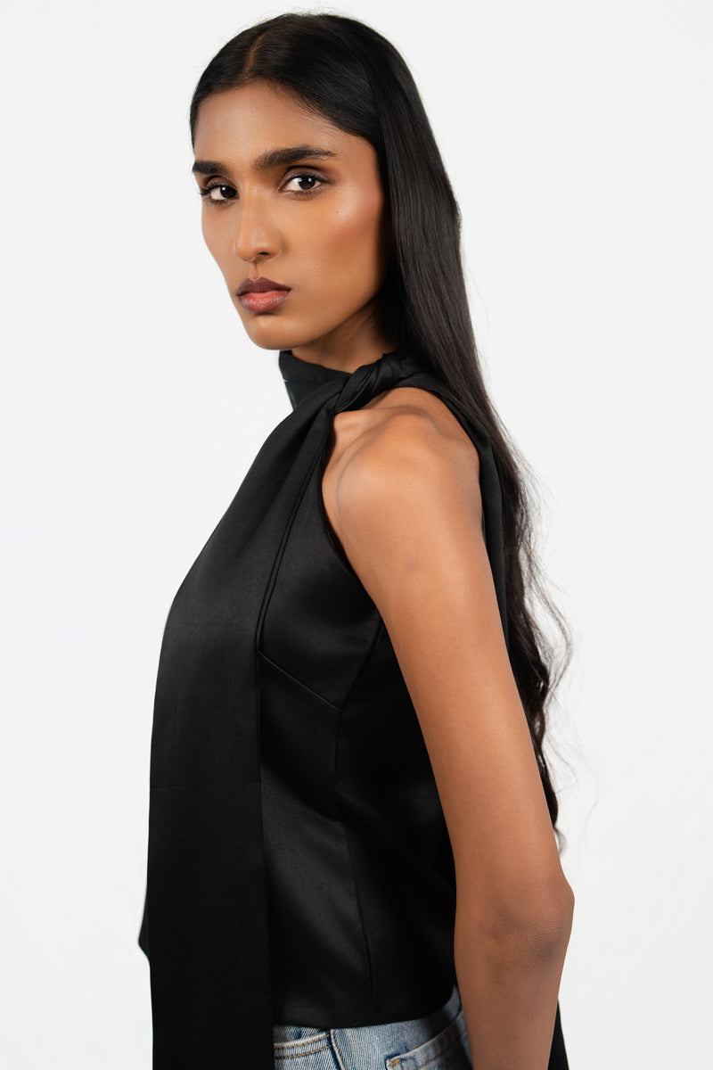 Draped Scarf Top