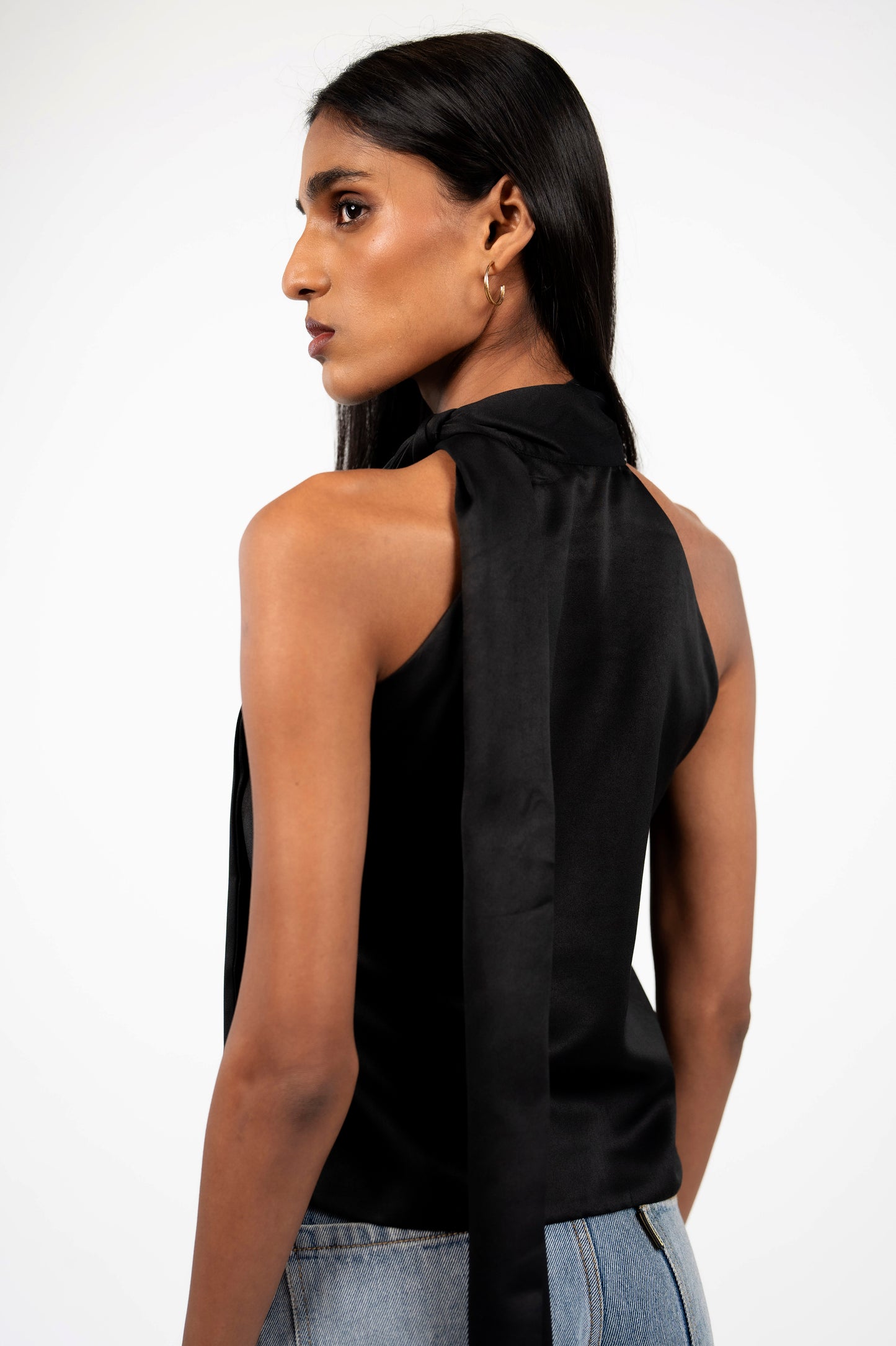 Draped Scarf Top
