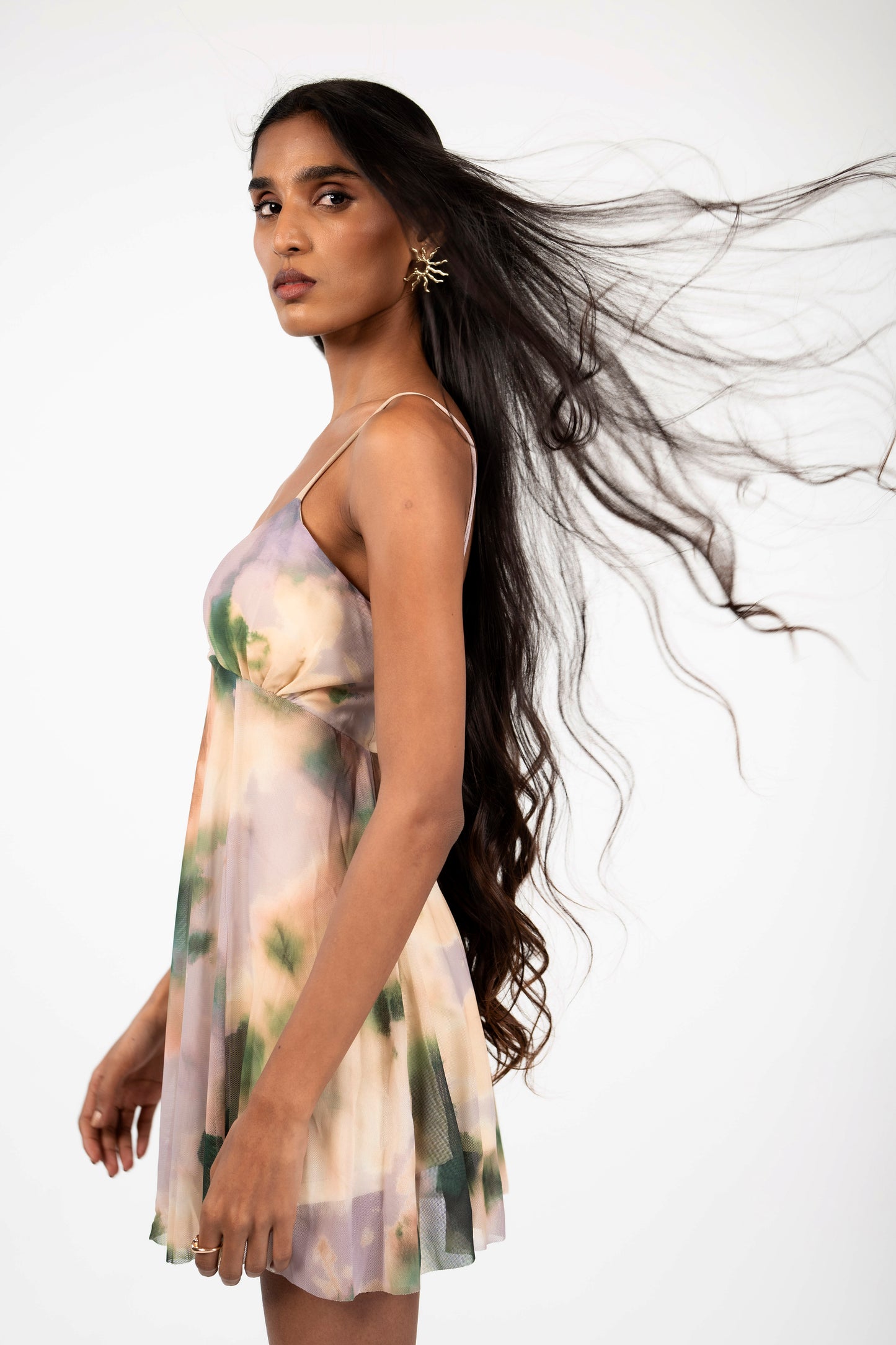 Printed Tulle Mini