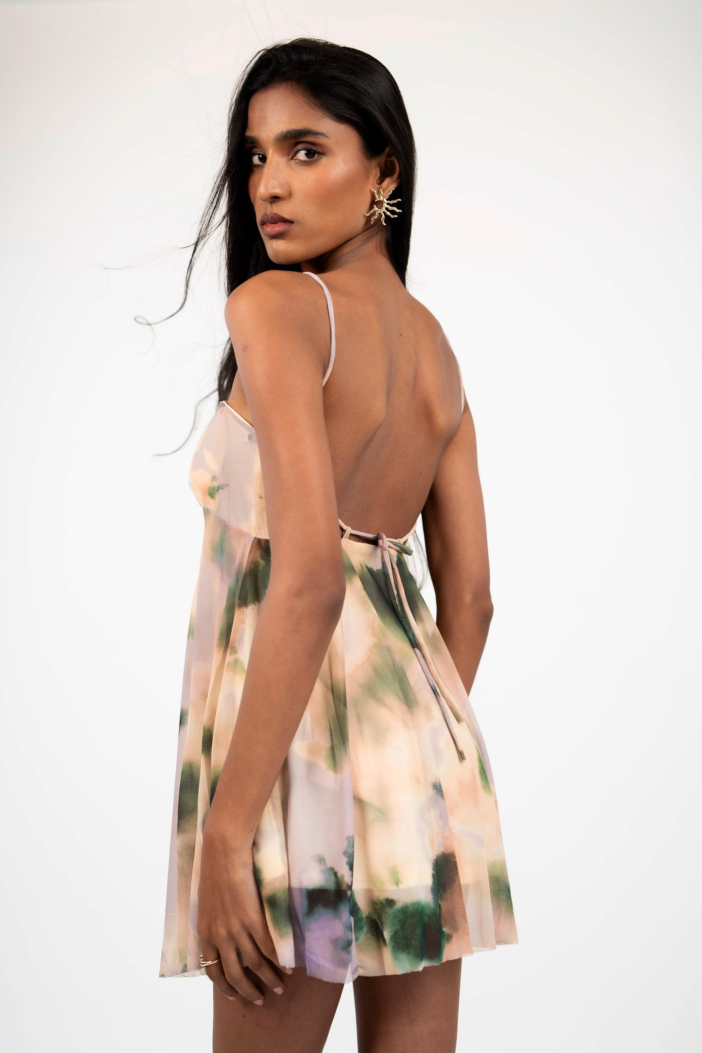 Printed Tulle Mini