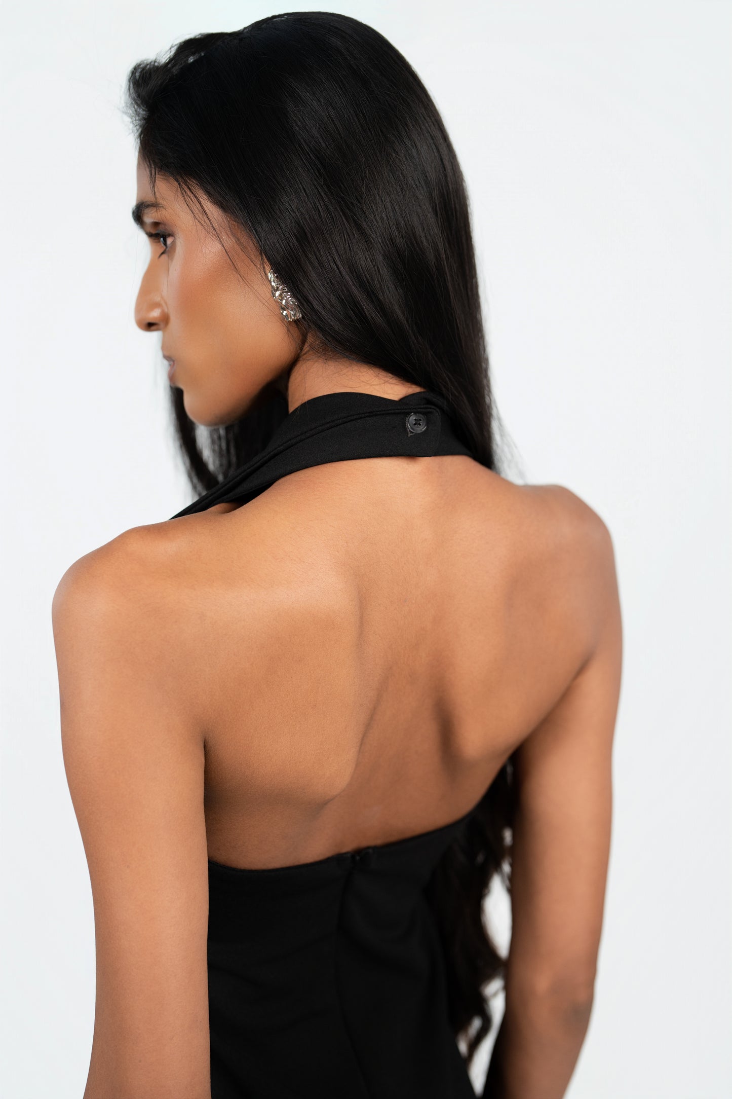 Collared Halter Midi