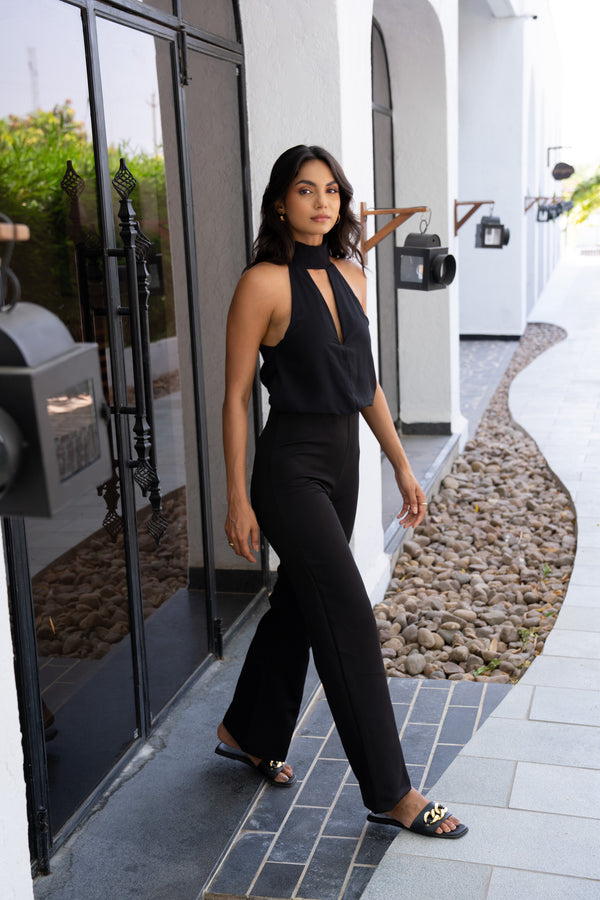 Halterneck Tailored Jumpsuit