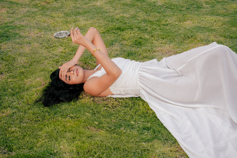 Pleated Halter Maxi
