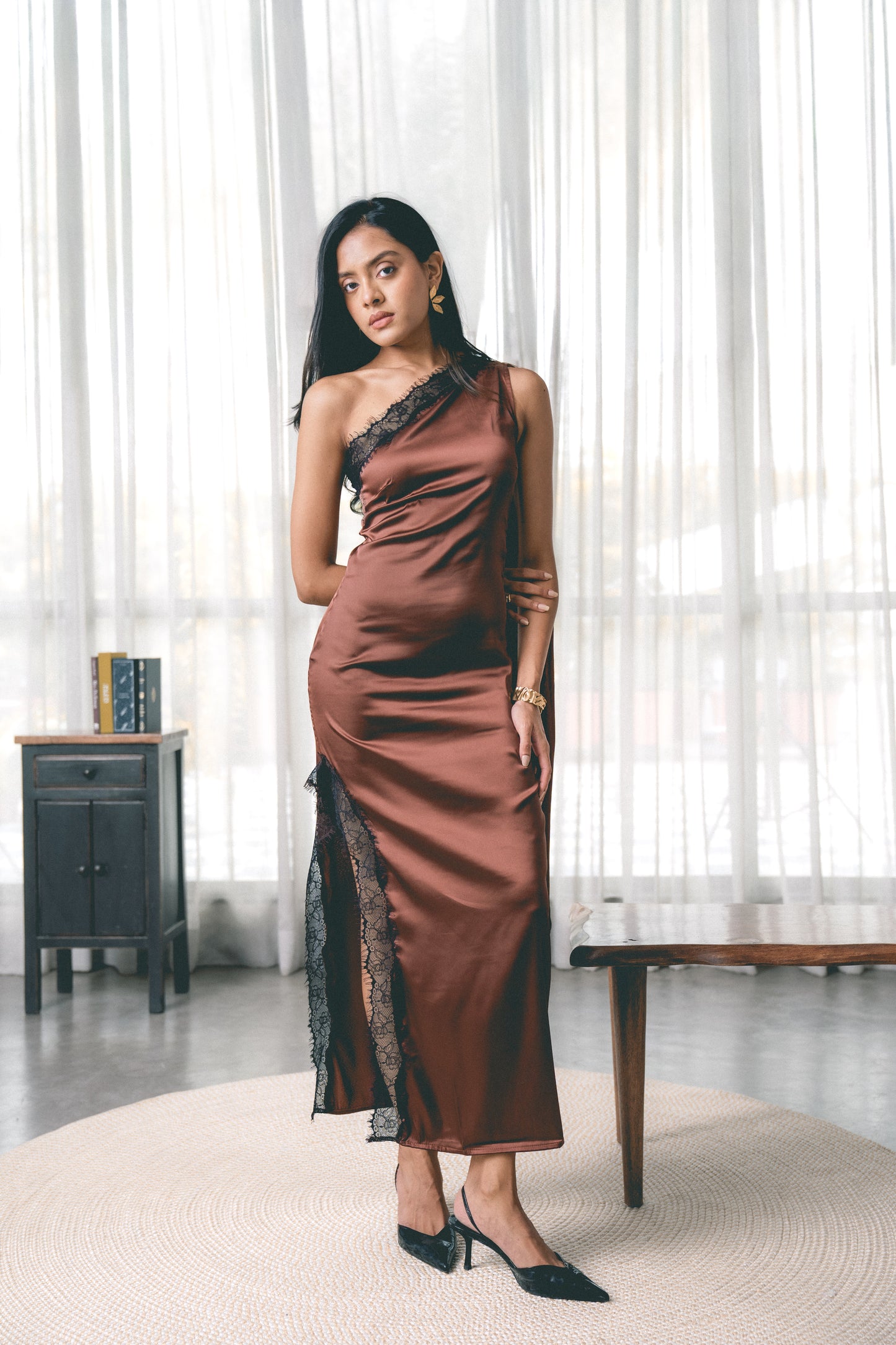 Assymetric Draped Maxi