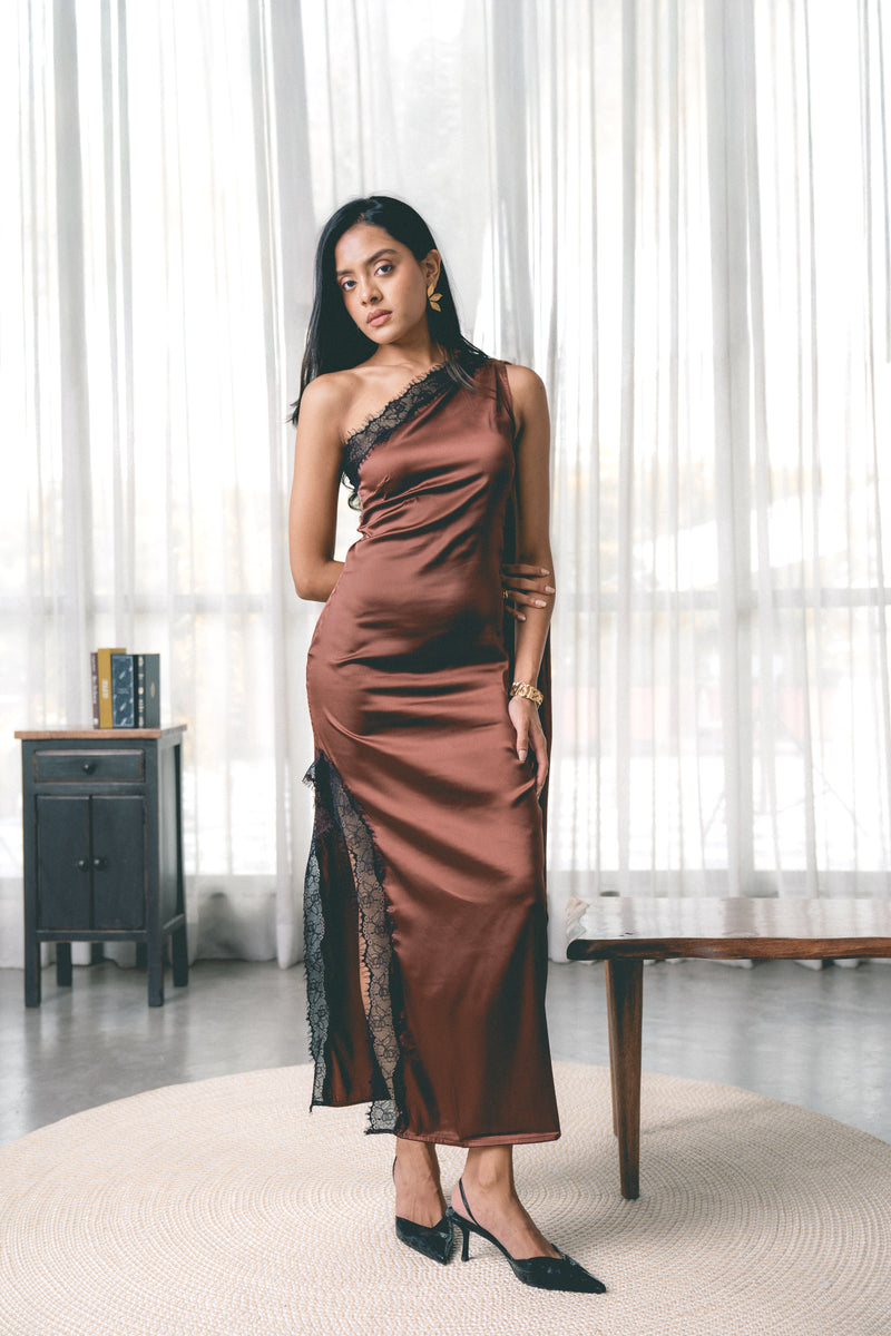 Assymetric Draped Maxi