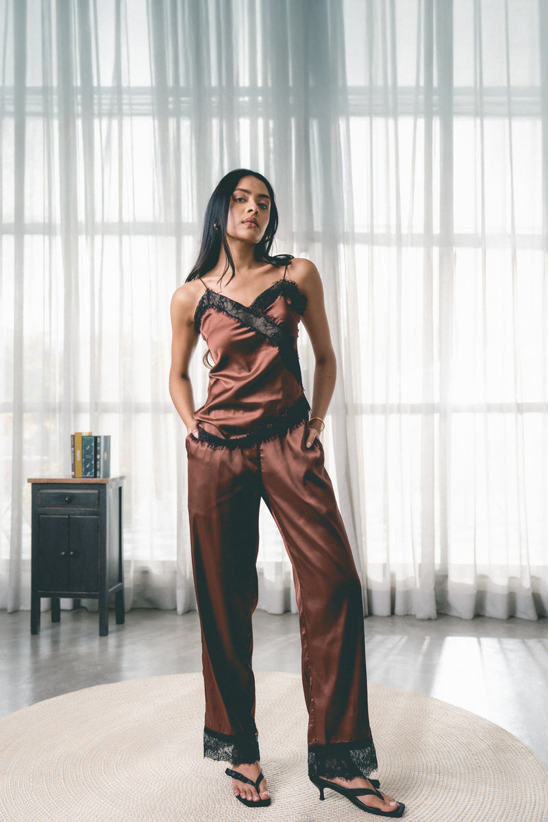 Contrast Lace Trousers
