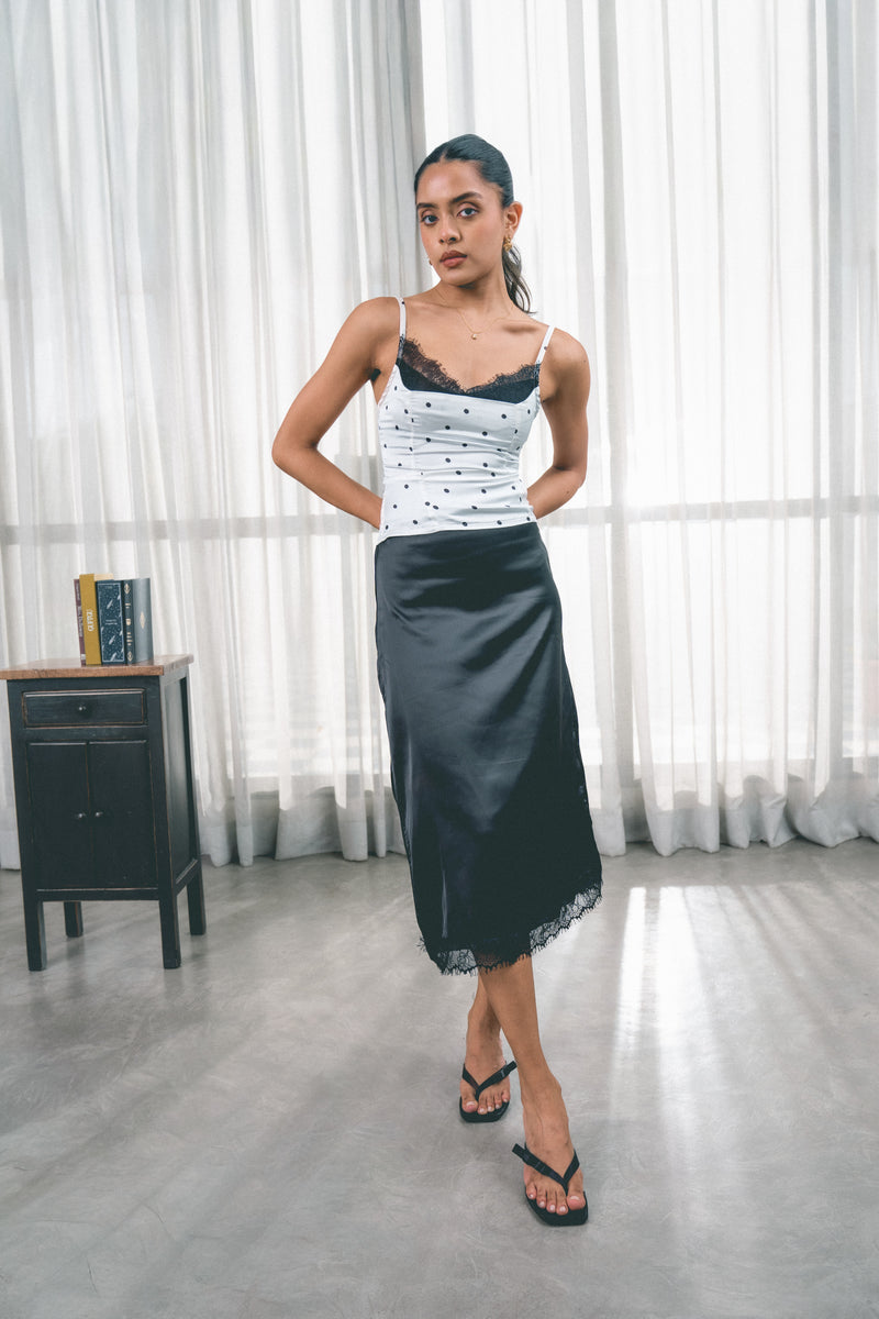 Satin Midi Skirt