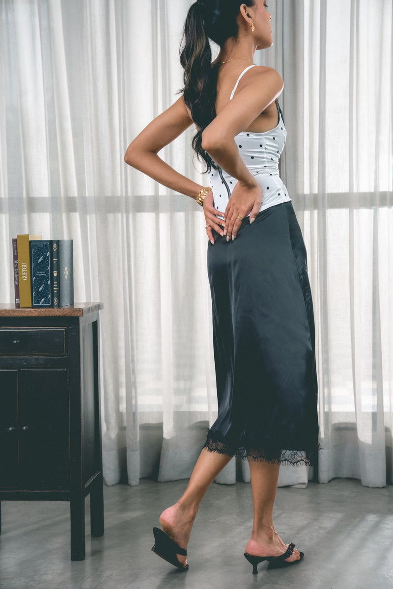 Satin Midi Skirt