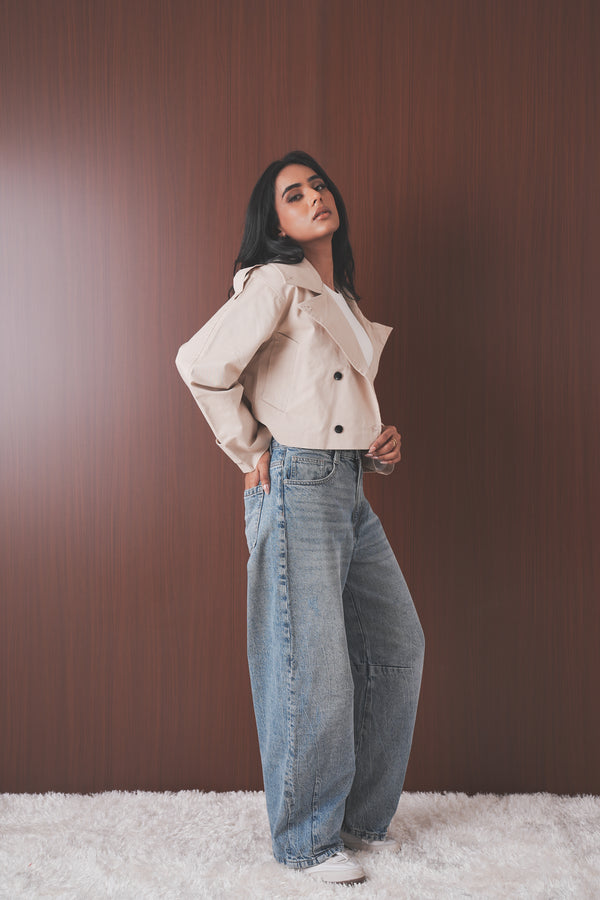 Short Double-Breasted Trench