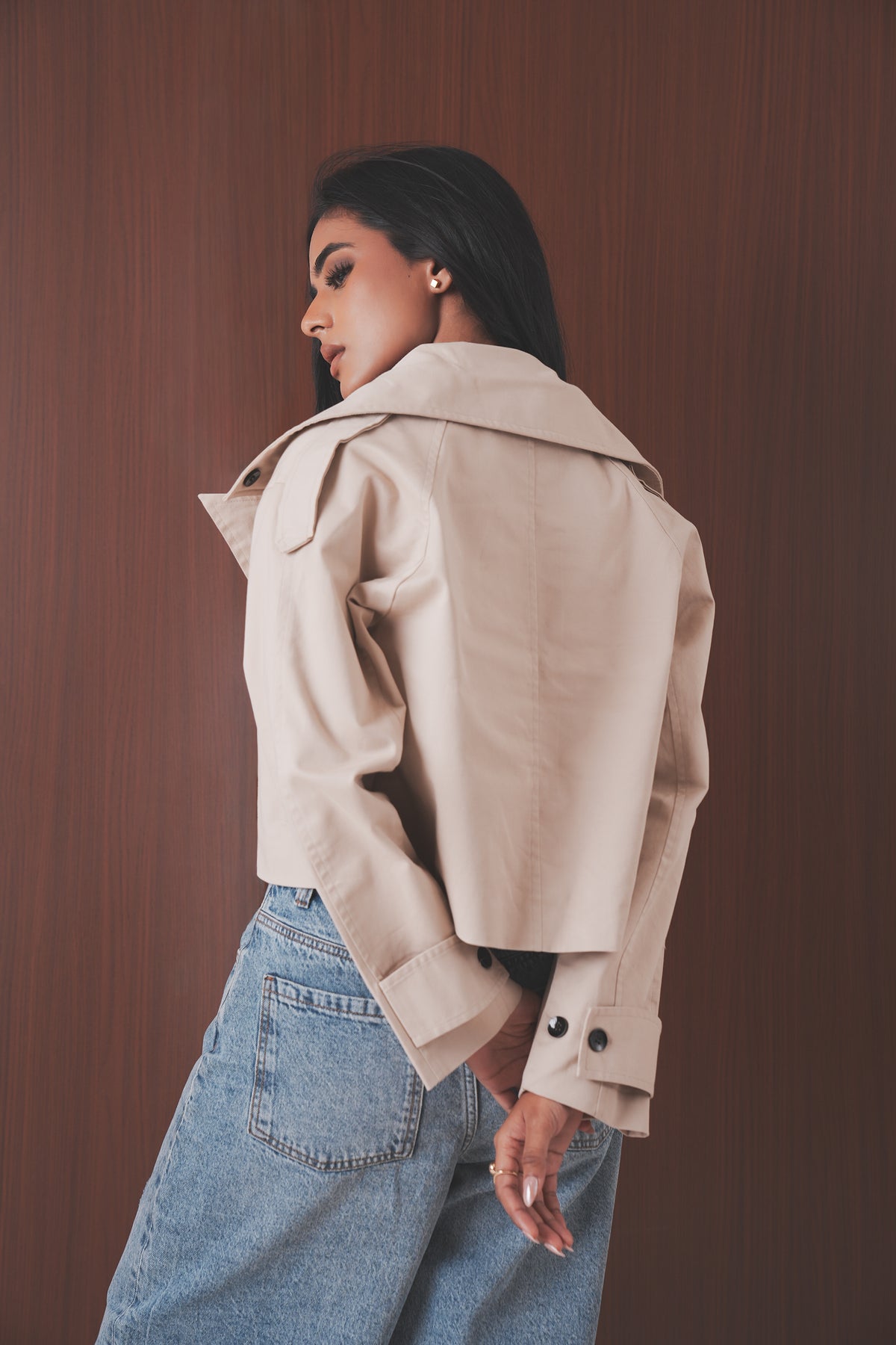 Short Double-Breasted Trench