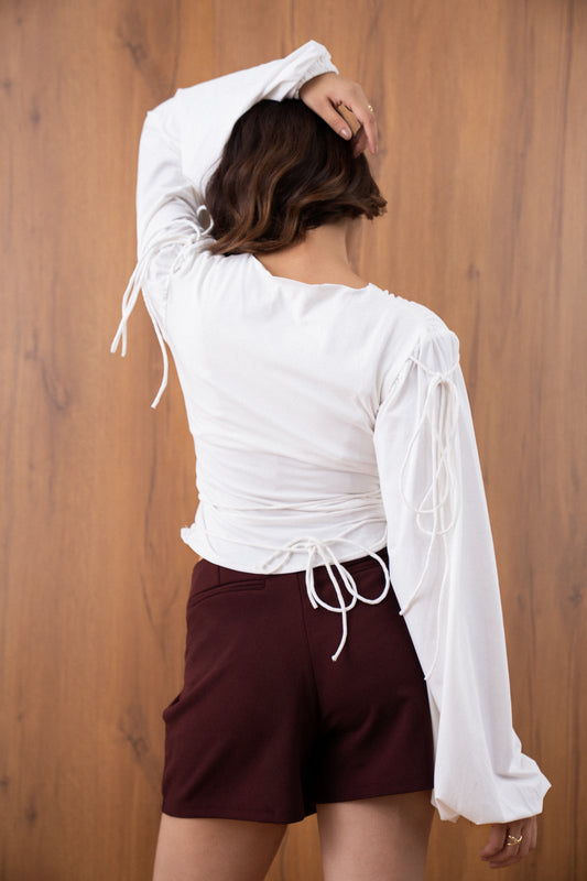 Tie-Detail Sleeve Top