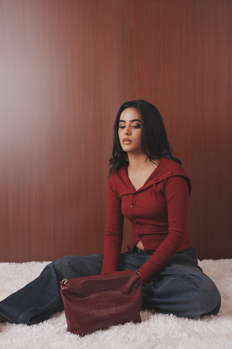 Ribbed Cardigan Top