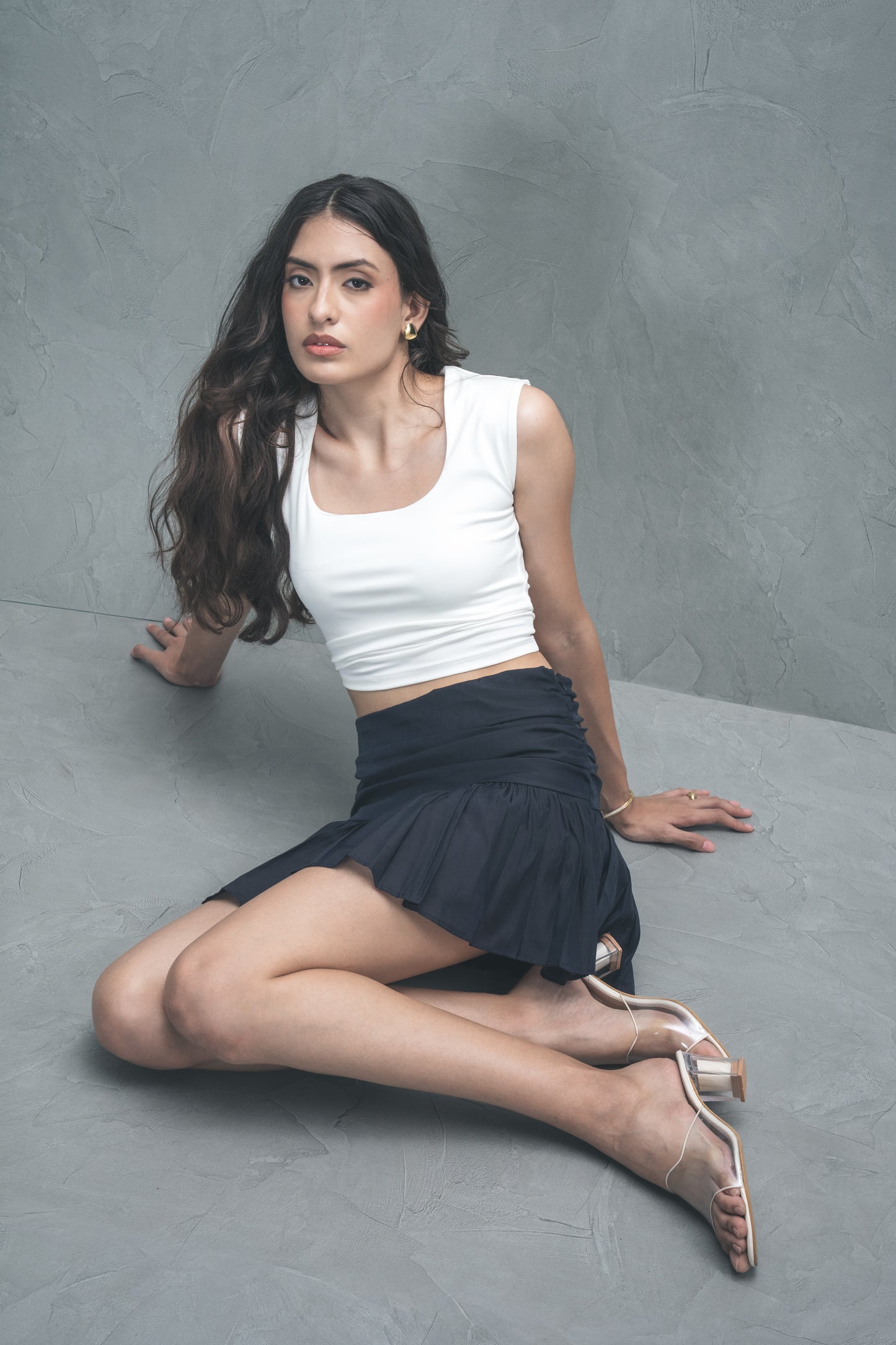 Ruched Mini Skirt